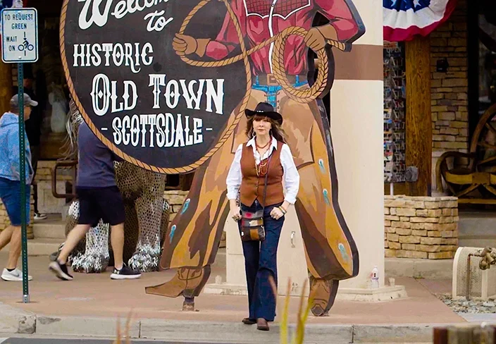 We filmed throughout Old Town Scottsdale