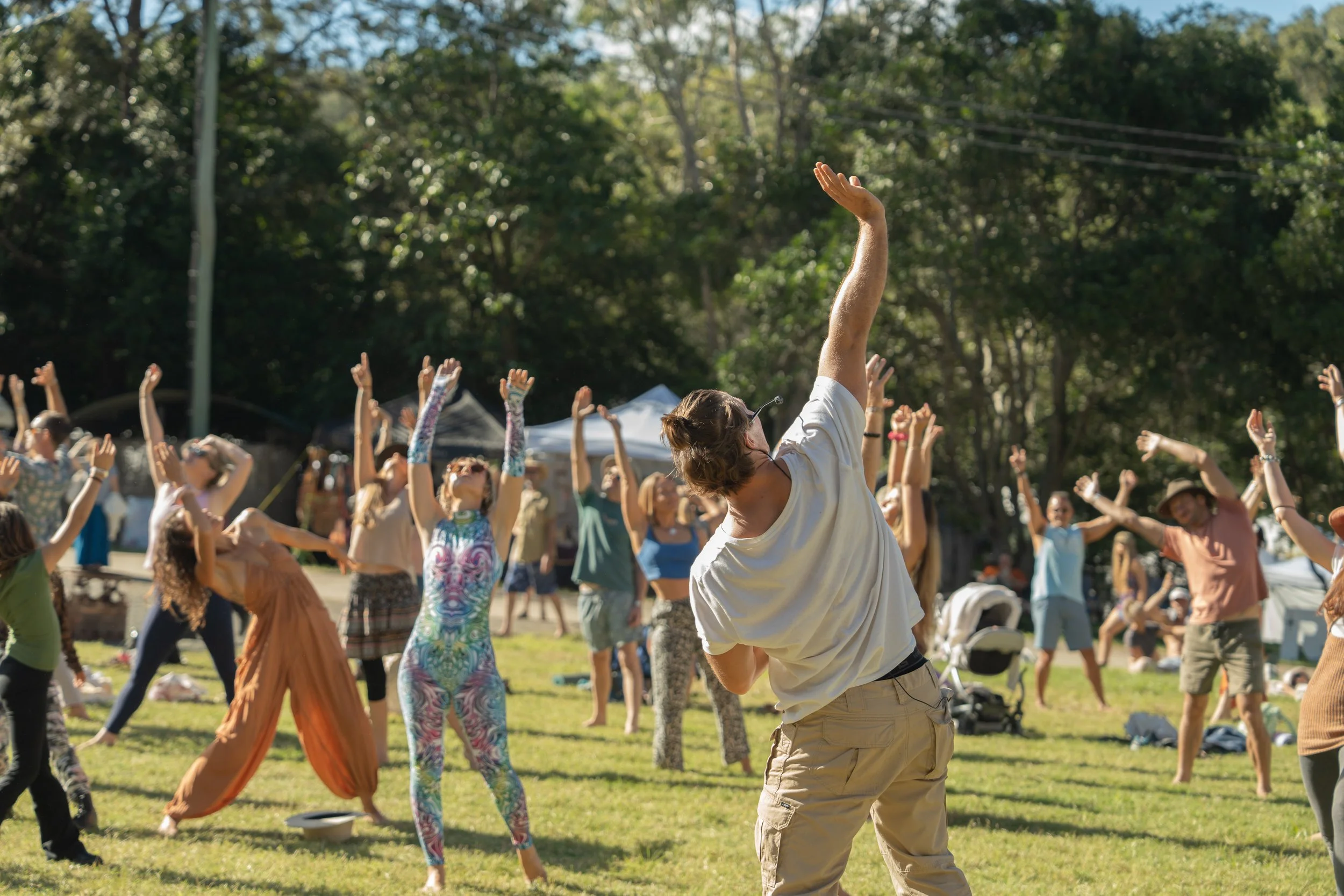 Jackson Kubian sharing a Transformational Dance workshop at Pranafest 2026 .