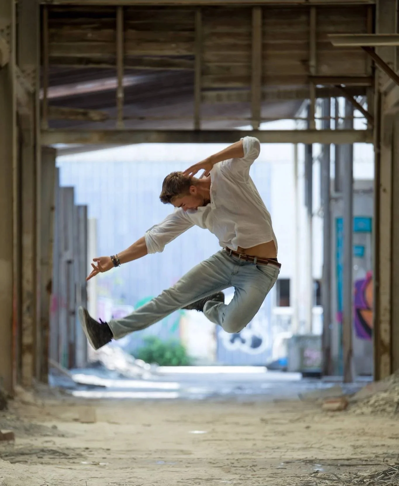 Jackson Kubian dancing and expressing himself