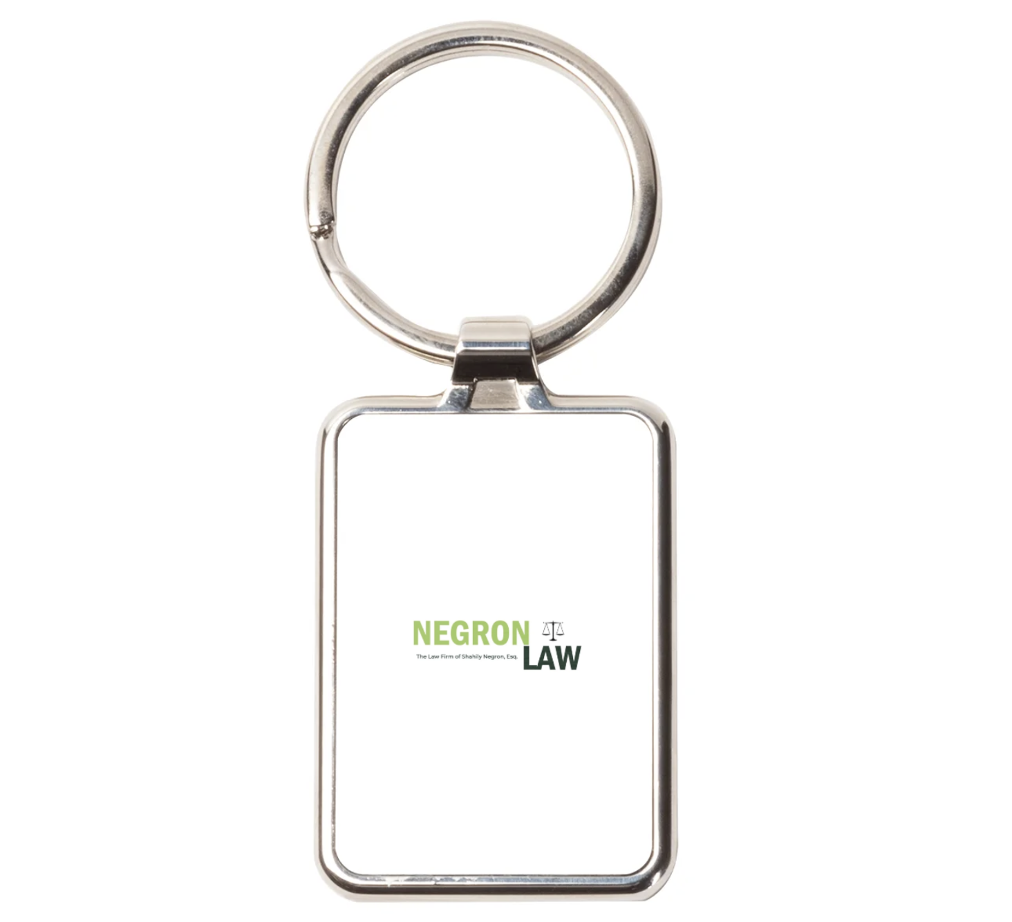 Elegant Engraved Metal Keychain