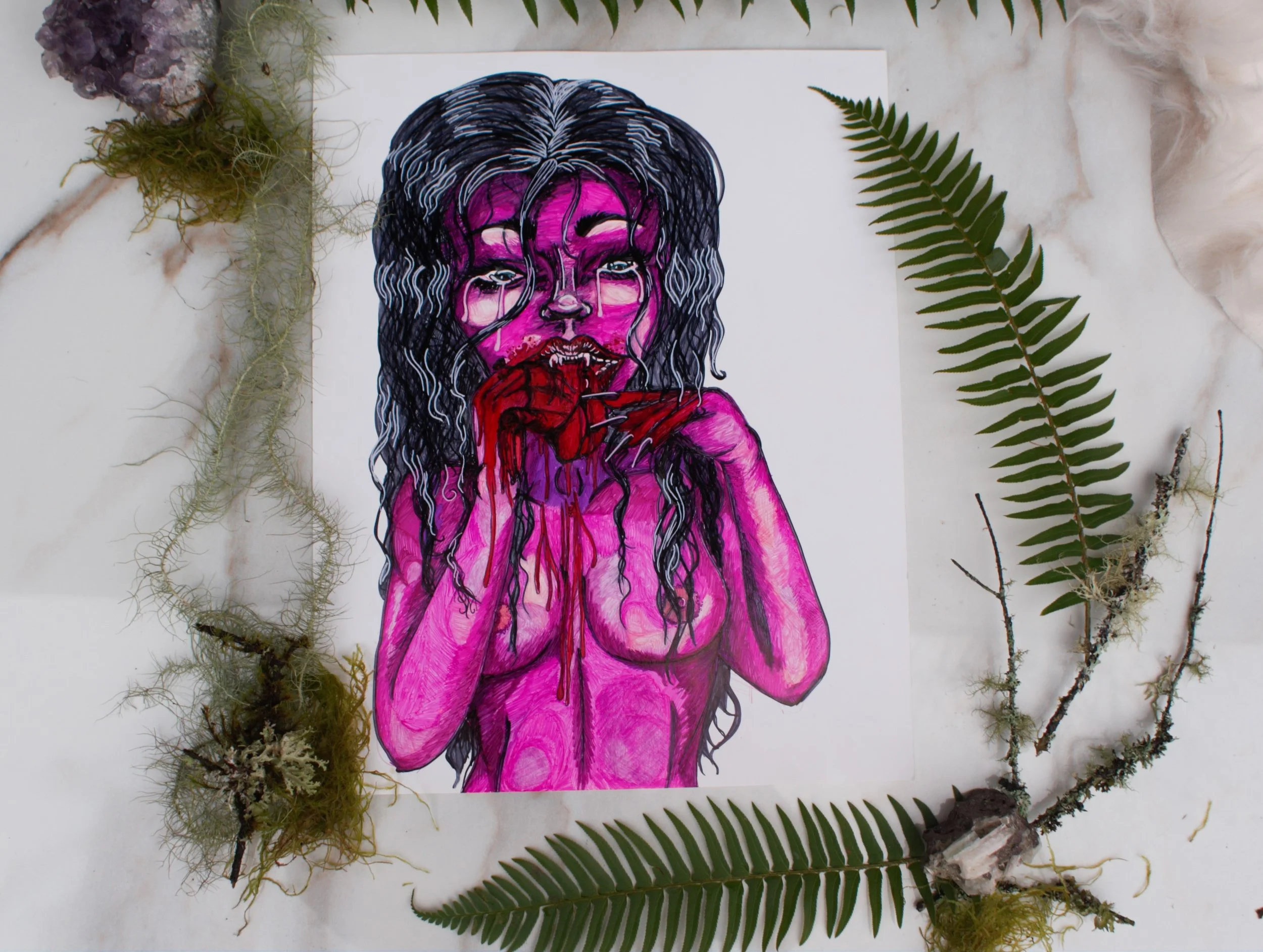 "Eat Your Heart Out" Multi-Pen sketch