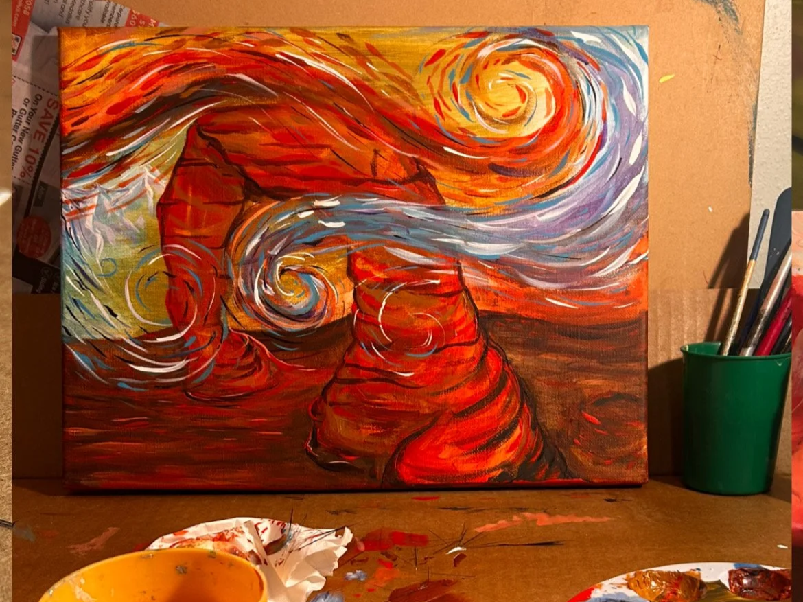 Delicate Arch acrylic painting