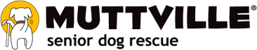 Logo of Muttville Senior Dog Rescue, featuring a cartoon dog and the text 'Muttville Senior Dog Rescue'.