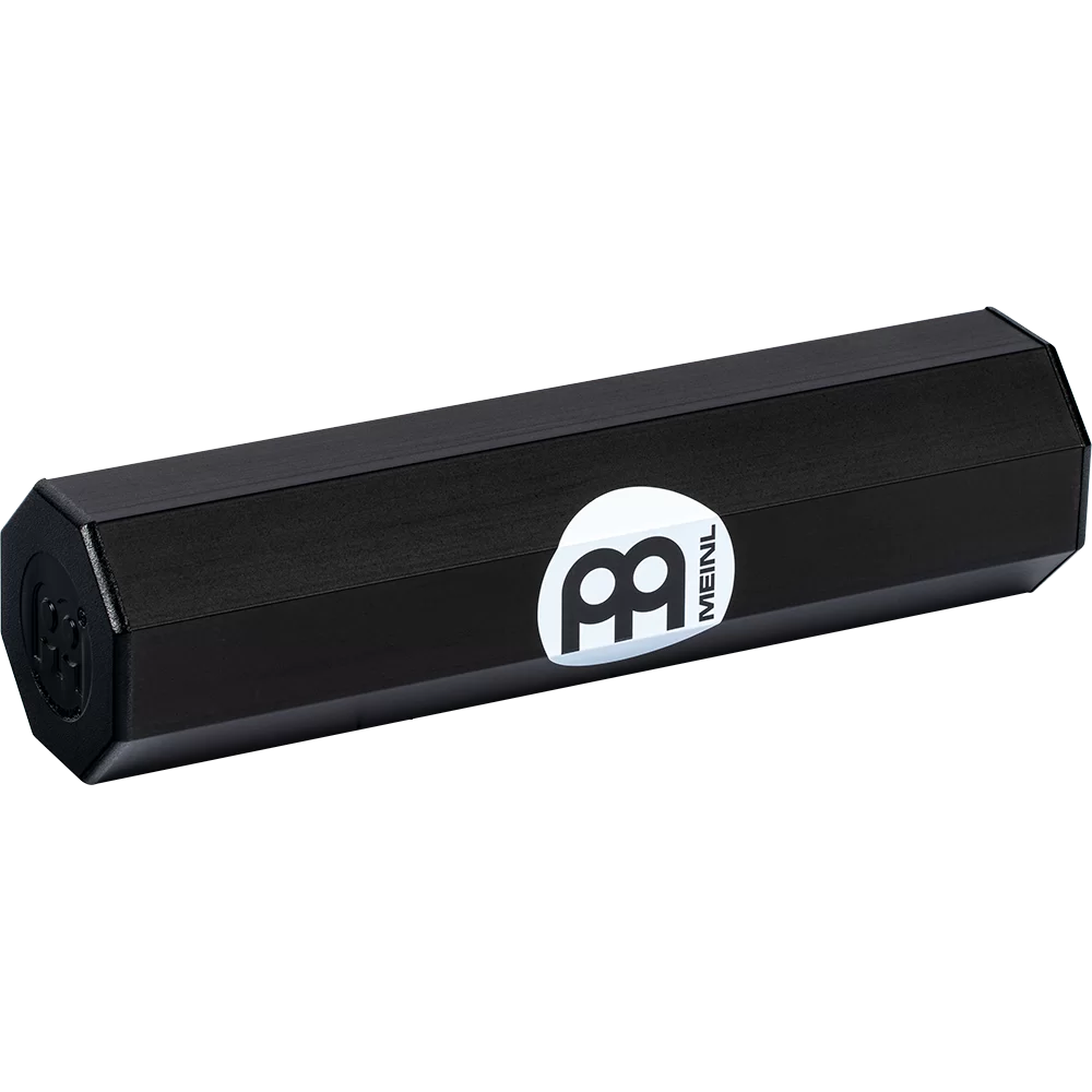 A black octagonal shaker with the Meinl logo on it.