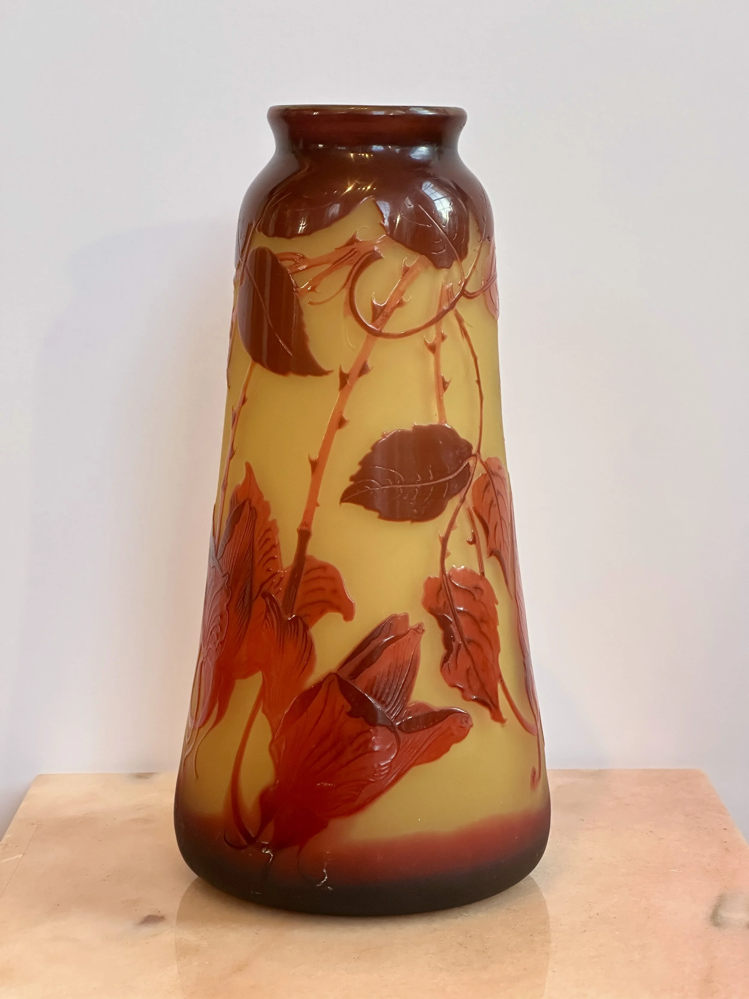 Luxury D"Argental Art Nouveau Glass Vase, circa 1900