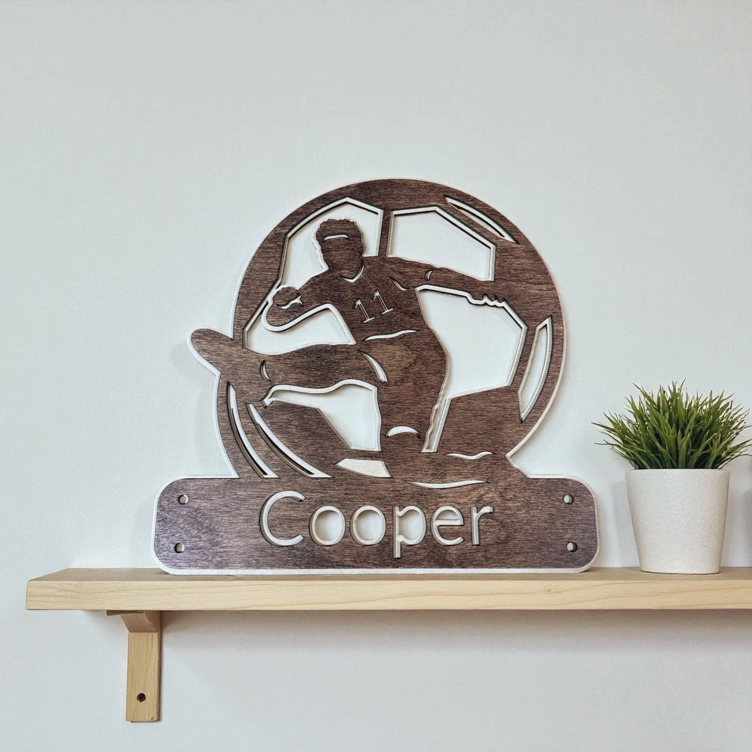 Personalized Sports Signs Wall Art Decor Custom Team Player Name Gift Kids Room