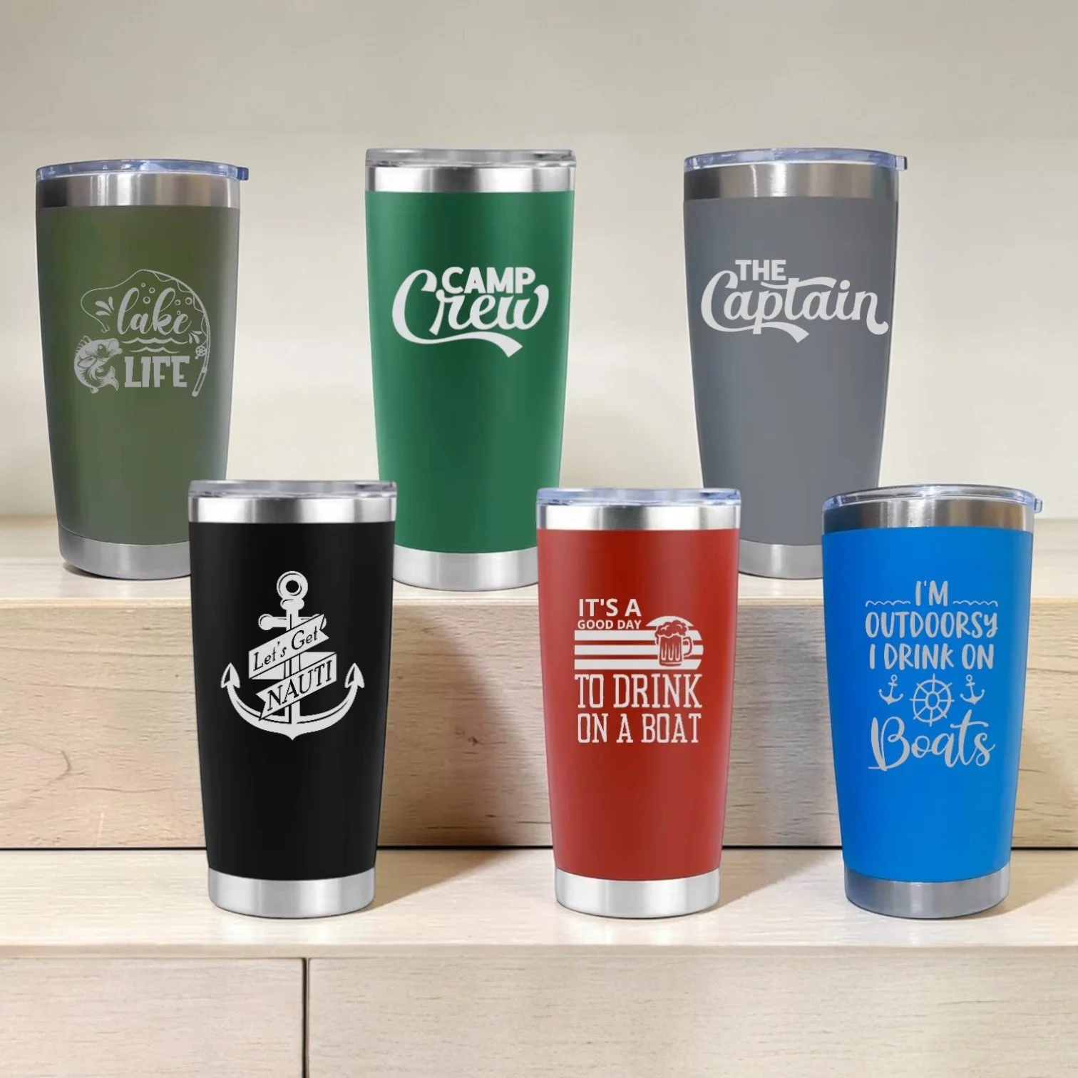 Summer Vibes Collection - Lake & Boat Life Stainless Steel Tumbler
