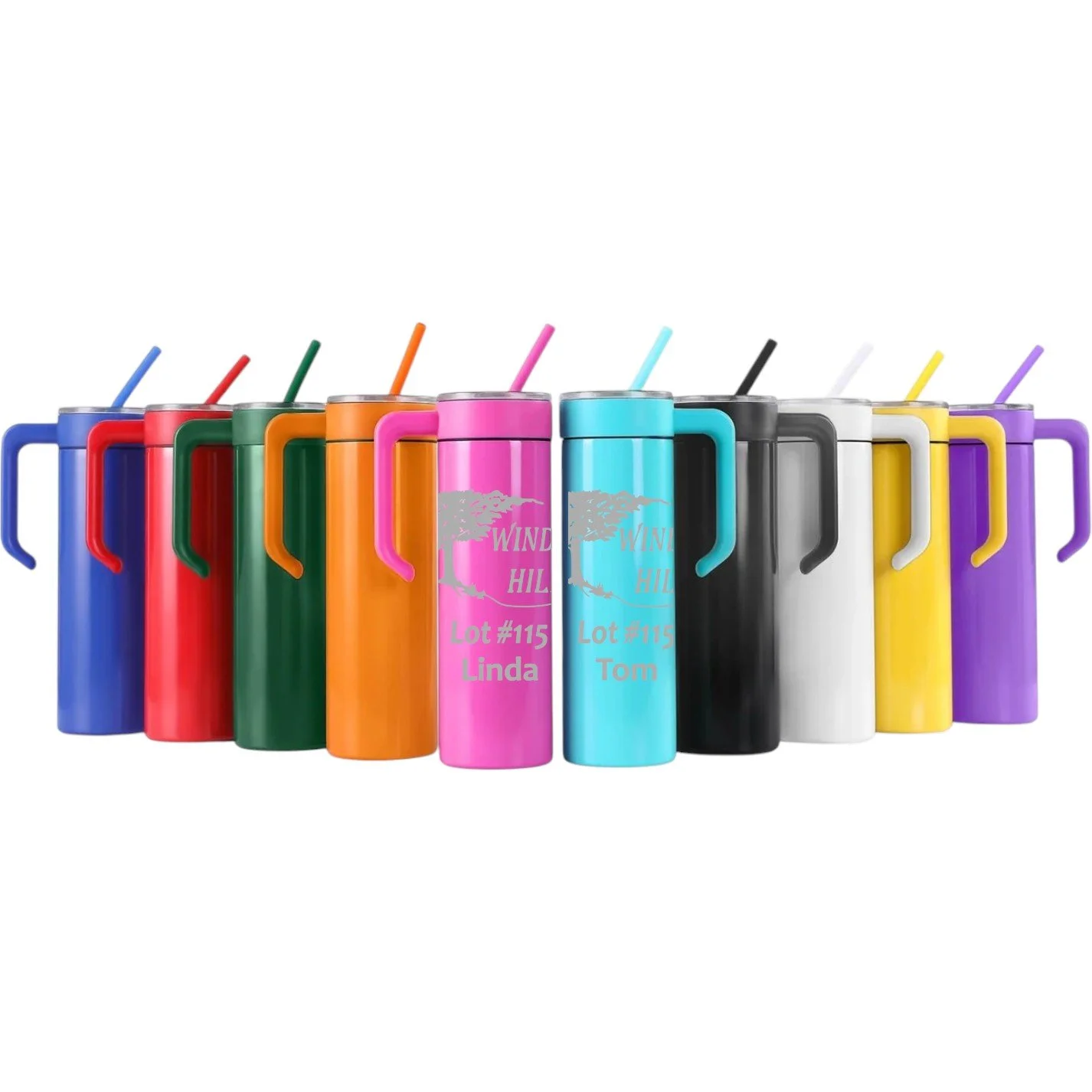 Windy Hill Campground 20oz Skinny Tumbler with Optional Handle