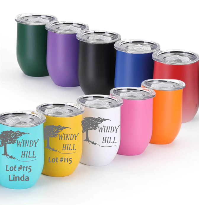 Windy Hill Campground 12oz Wine Tumbler