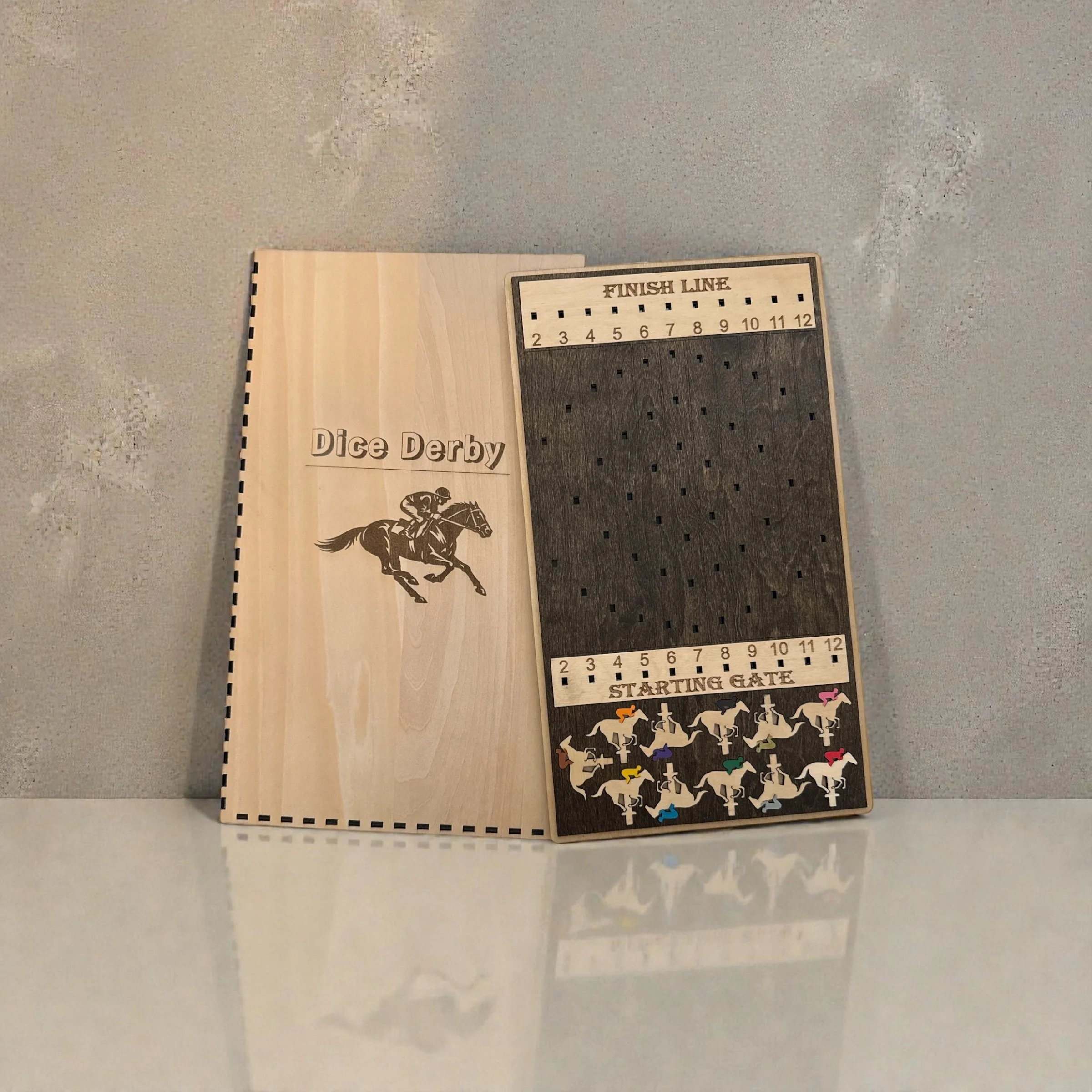 Wooden Dice Derby Game