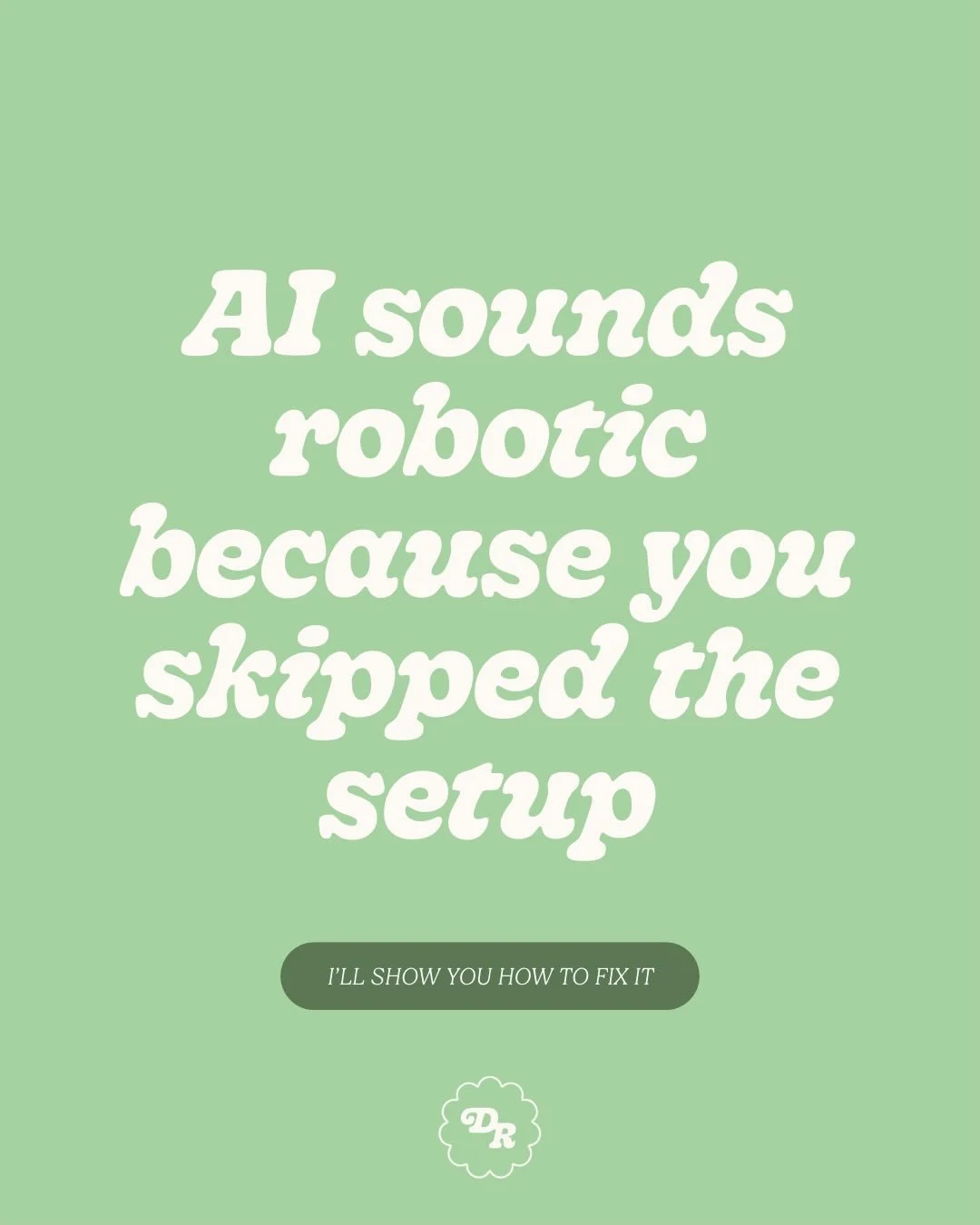 AI sounded robotic and you gave up 👀

ChatGPT/Claude didn&rsquo;t know your voice, your clients, or how you actually talk, so it gave you something generic that could&rsquo;ve been written for literally anyone.

Once you train it properly? Completel