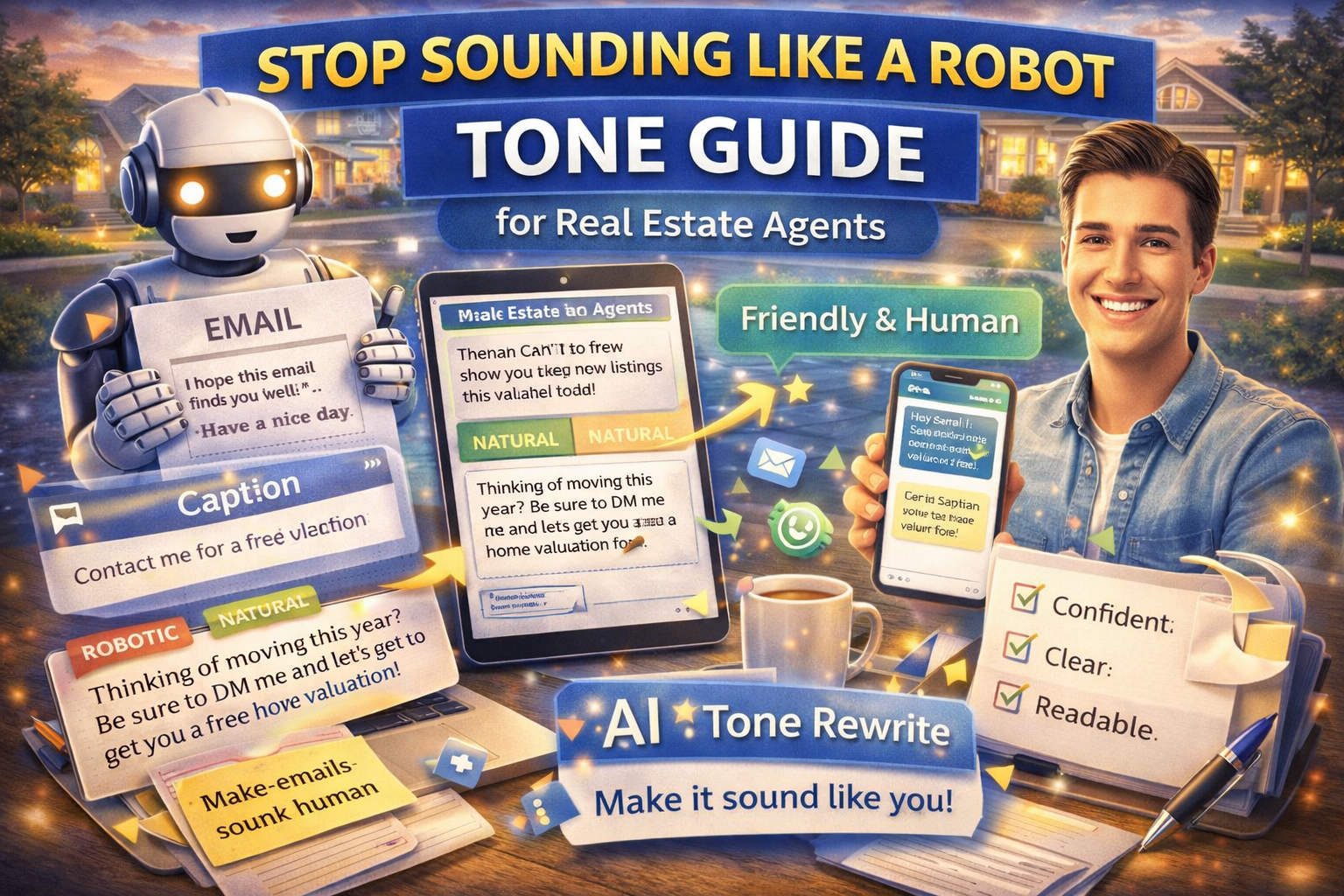Stop Sounding Like a Robot Tone Guide for Real Estate Agents