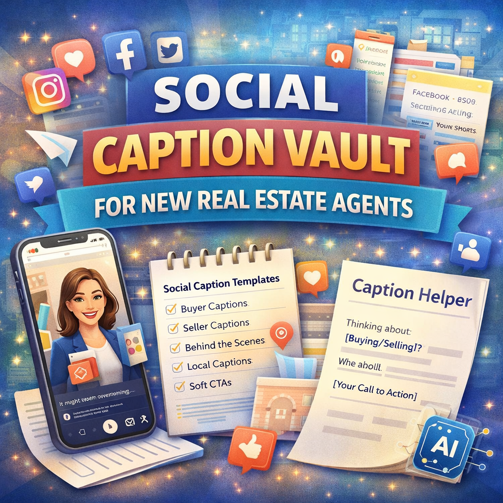 Social Caption Vault for New Real Estate Agents