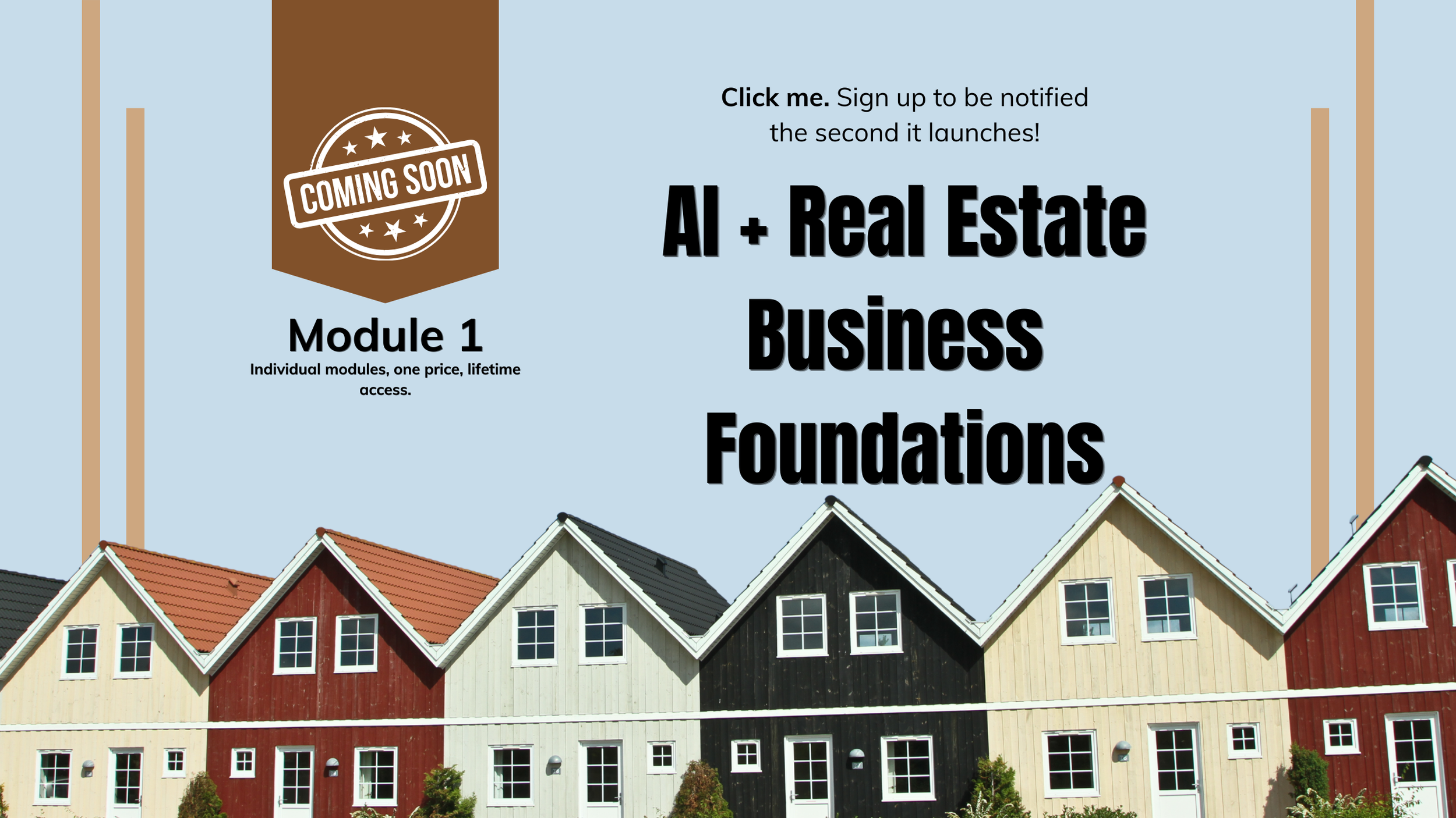 Colorful modern row houses with varying colors and gabled roofs in a suburban neighborhood.