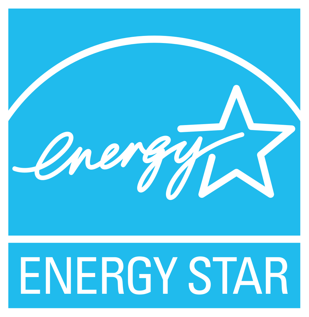 A blue Energy Star logo featuring a white star with a stylized energy line through it and the words 'energy' in cursive and 'ENERGY STAR' in block letters.
