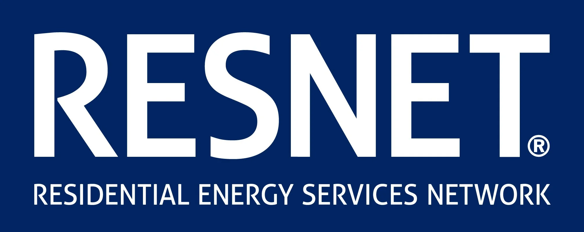 RESNET logo with the text 'RESIDENTIAL ENERGY SERVICES NETWORK' at the bottom.