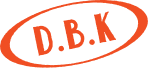Red oval logo with black text reading 'D.B.K.' inside.