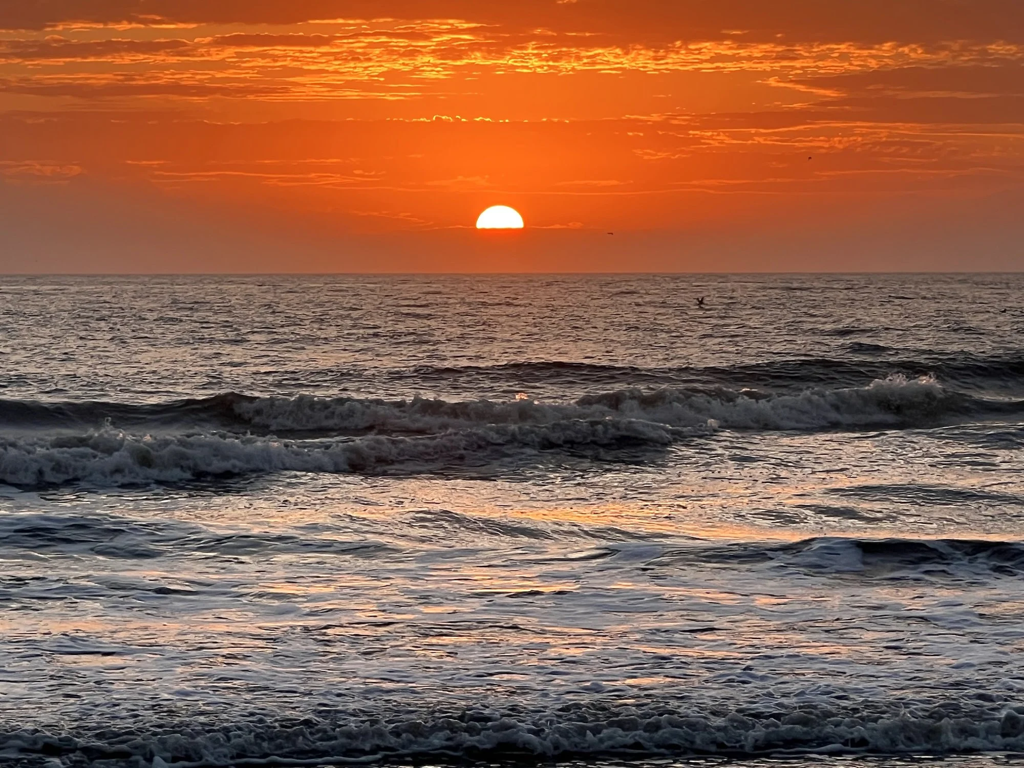 Sunset in the Atlantic at Jekyll Island