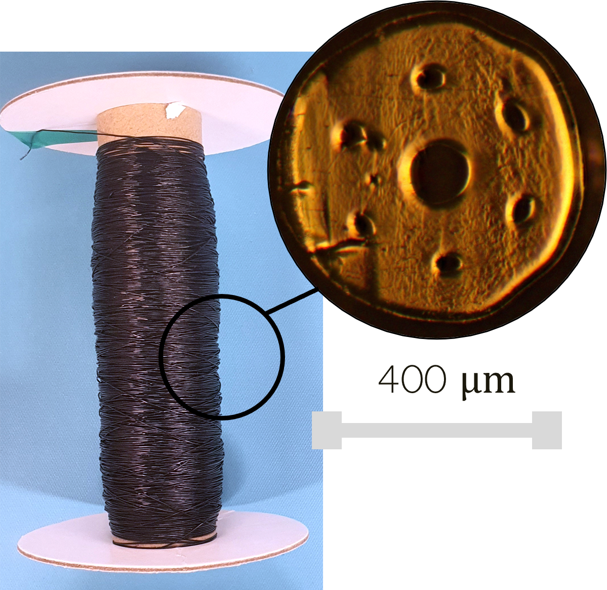 Spool of thermally drawn 7 channel PA6 Nylon