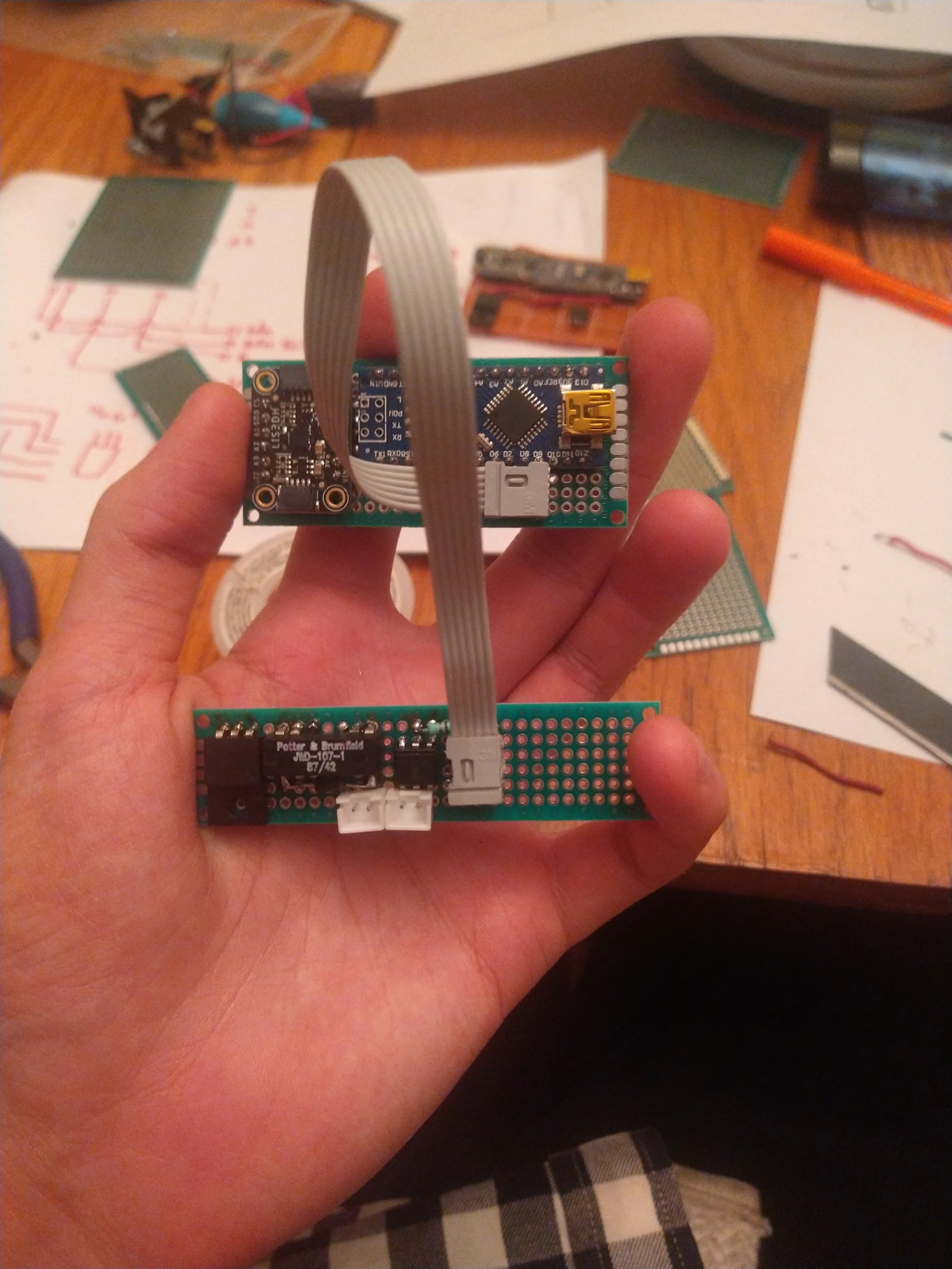 Yet another PCB redesign, this time with a ribbon cable. 