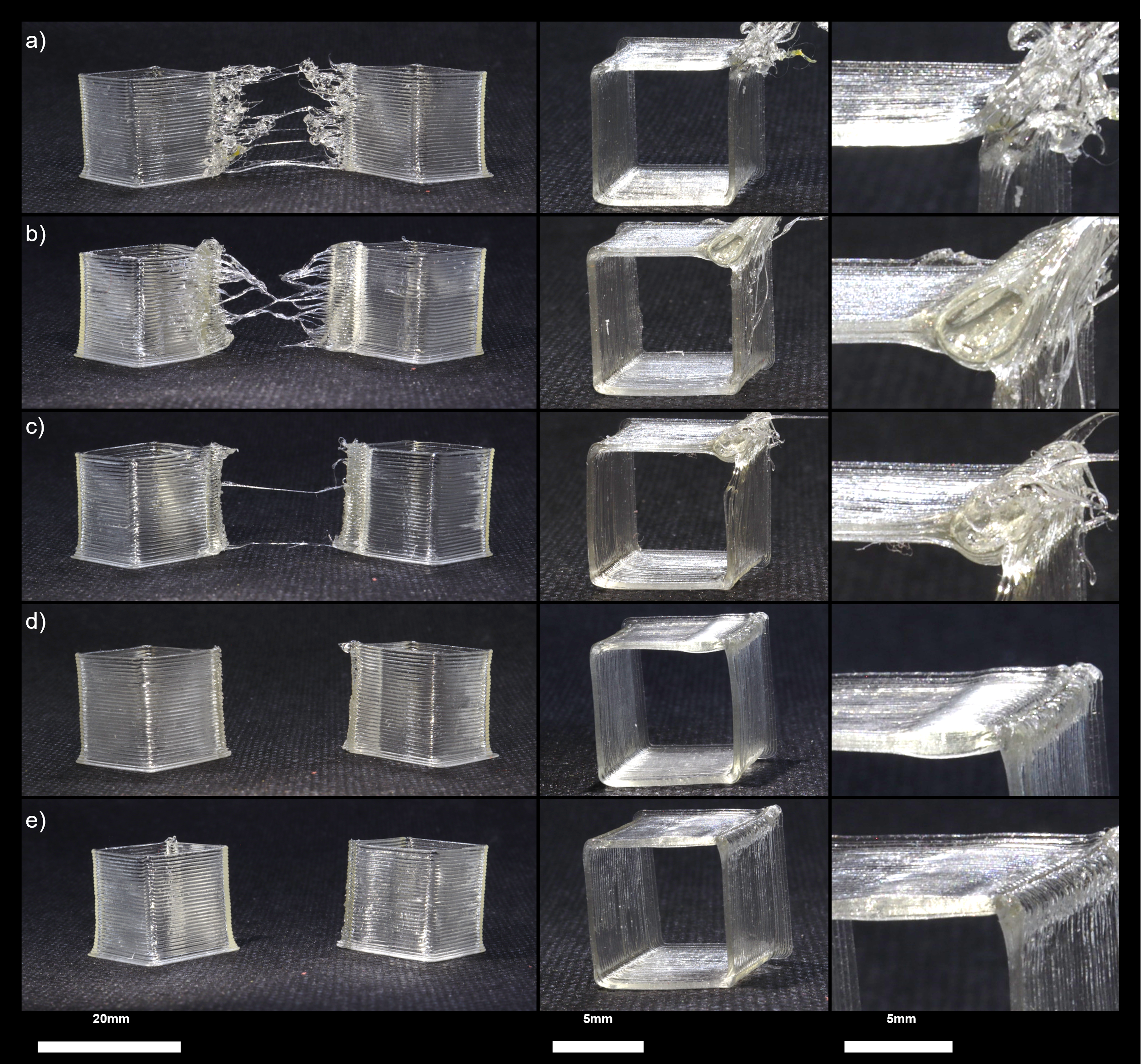 Effect of needle valve on pellet printing performance. As valve parameters are optimized, high quality retraction is achieved