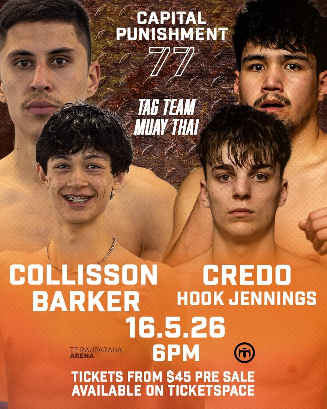 Who&rsquo;s ready for Capital Punishment 77?

This tag team is going to be madness, team MTI of Theo and Alex vs Team Warrior of Michael and Carter will both be going to war for their gyms

Get in quick, link is in our bio!