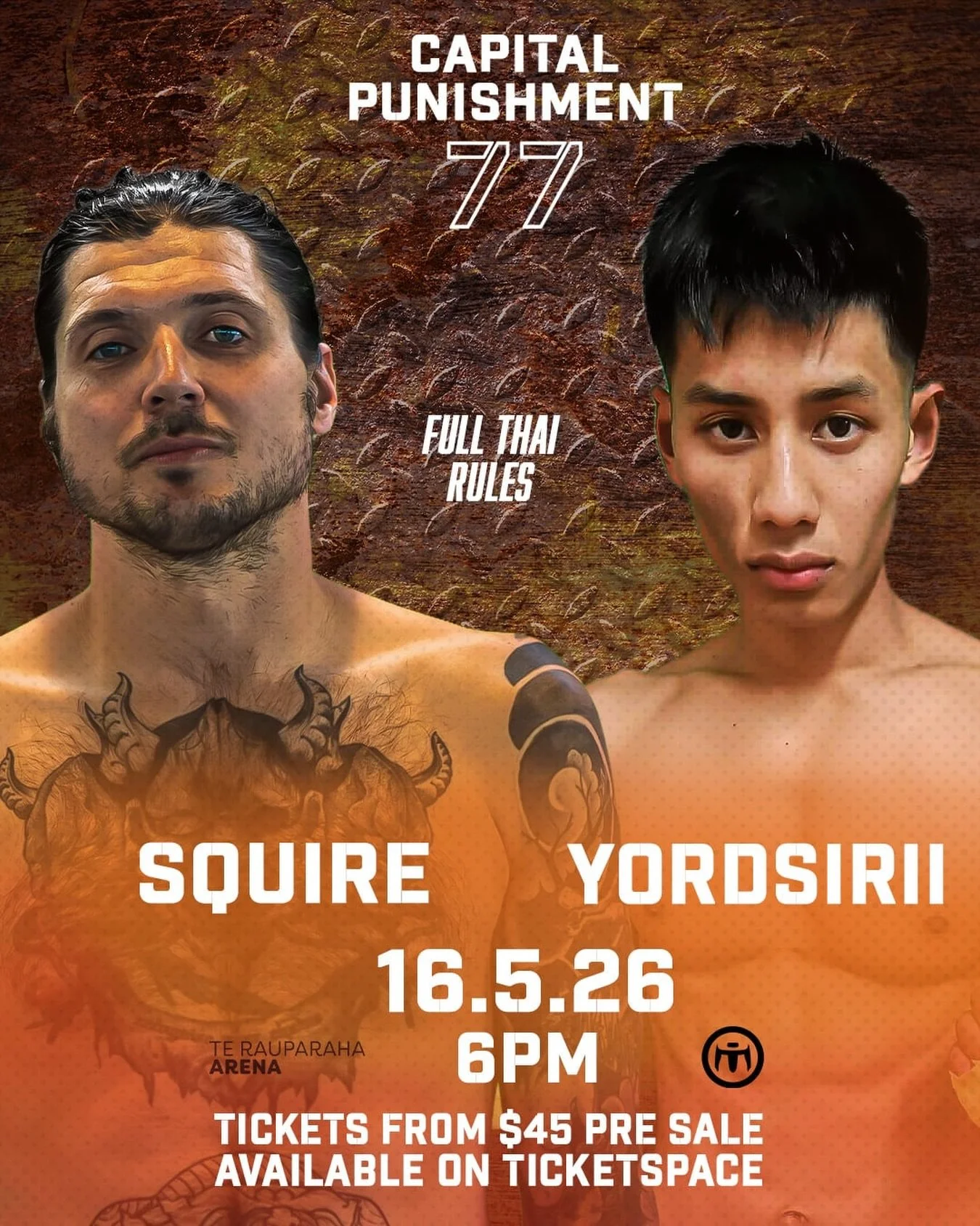 MTIs own Ciaran is ready to jump back on the cards for a full Thai rules match up, against Tu Moana own Tonka!

Both boys showed out in there last match ups who will take the W

Get your tickets now link in bio