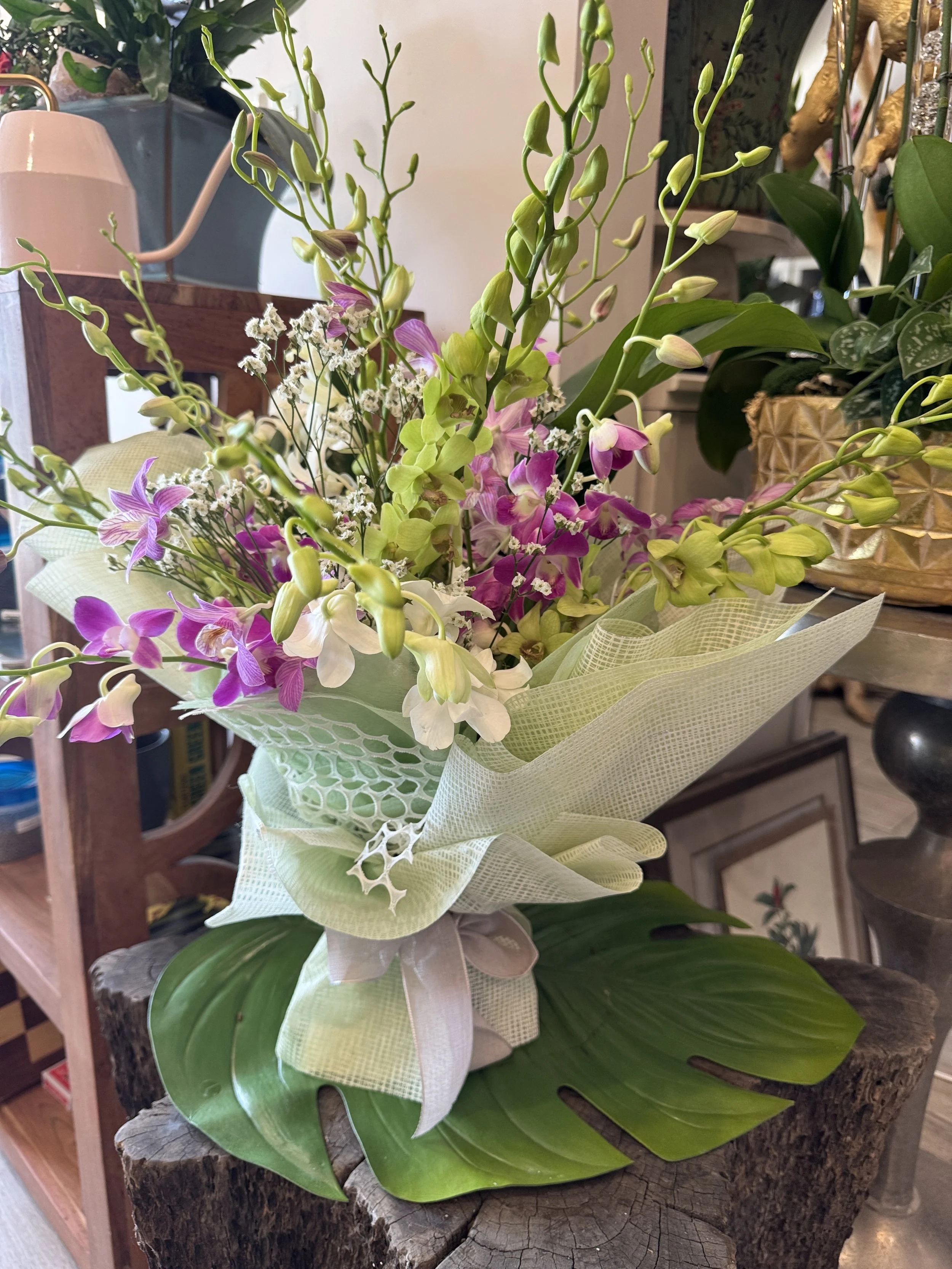 Paper Wrapping Flower Bouquet