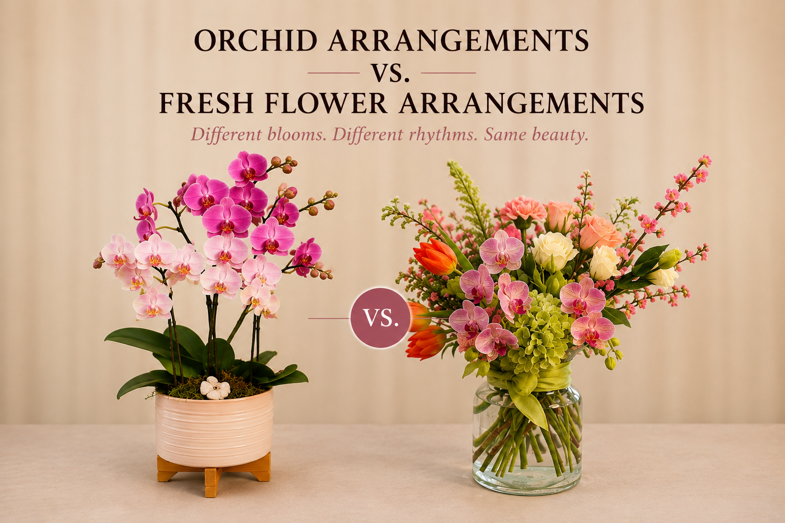 Orchid Arrangements vs. Fresh Flower Arrangements: Which Lasts Longer?