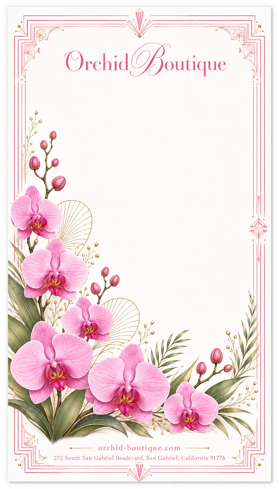 Floral Enclosure Card