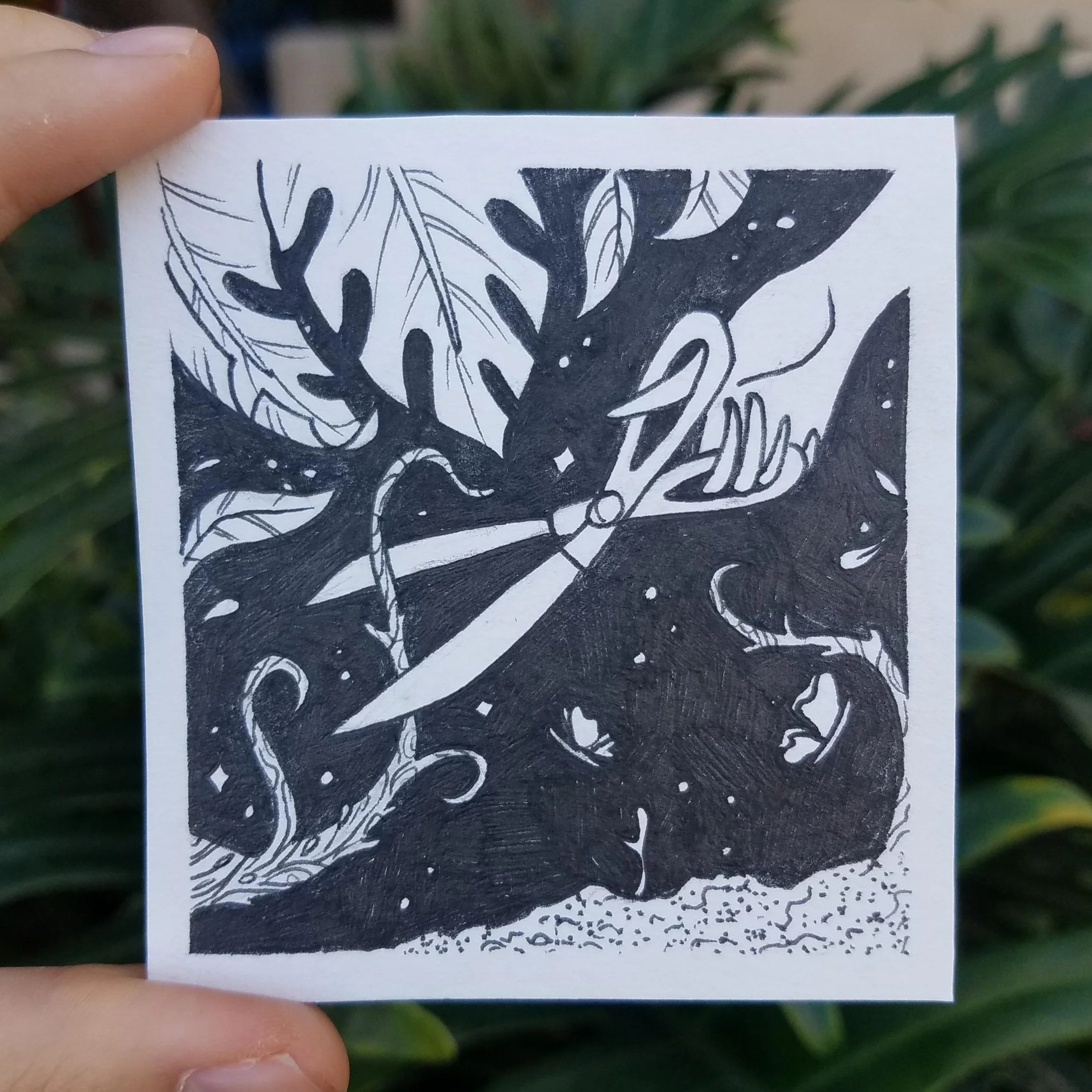 miniature study, ink