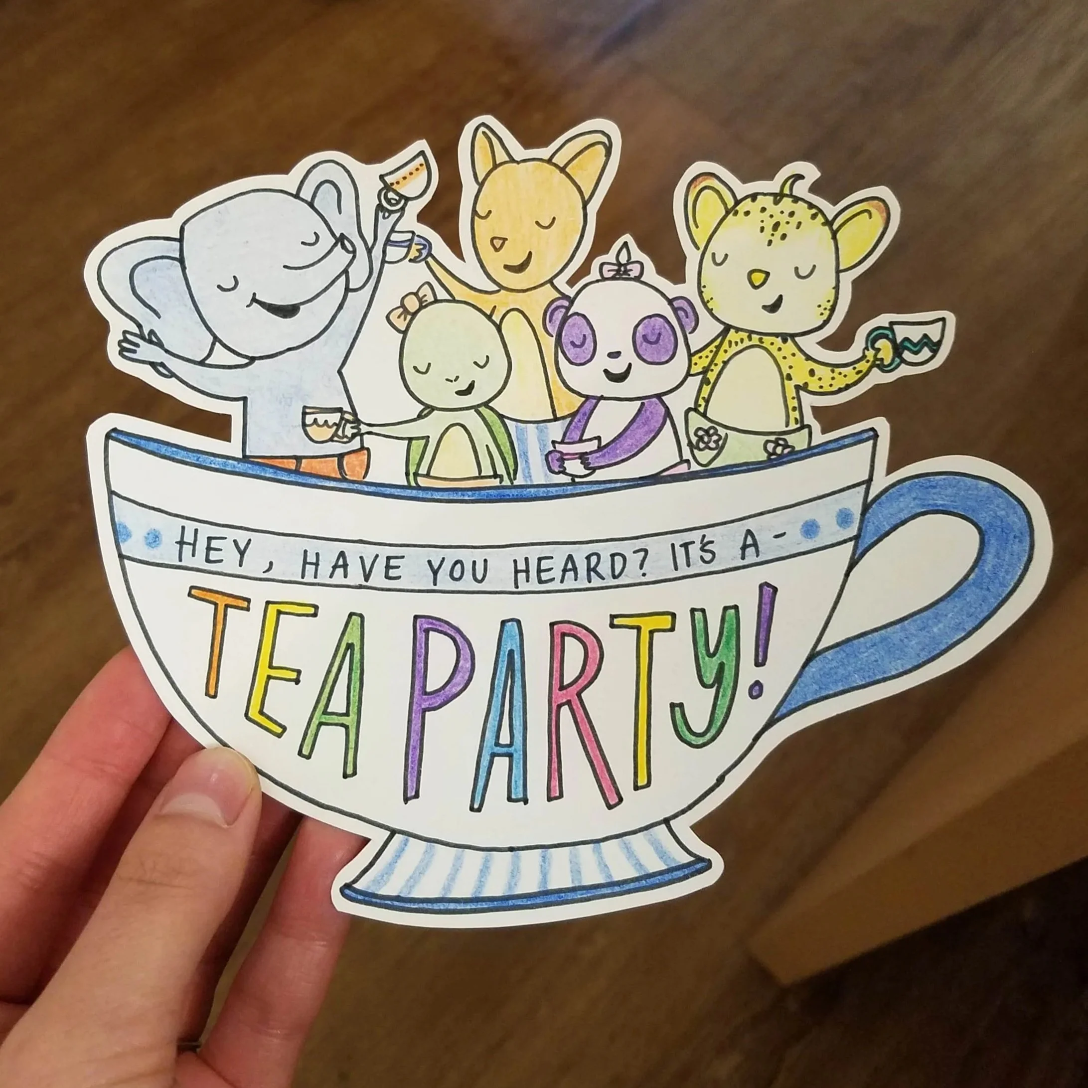 production invite, color pencil & ink