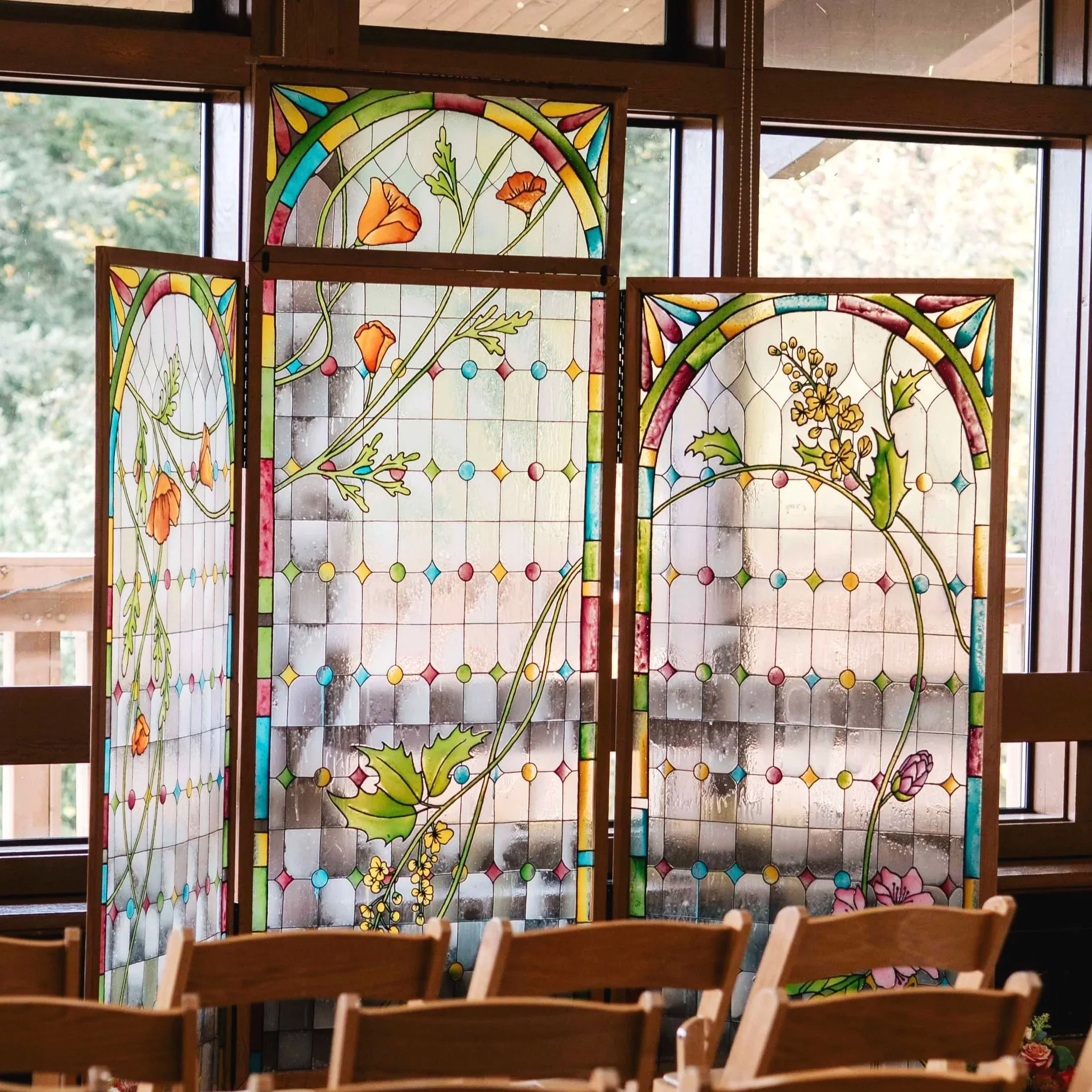 Faux Stained Glass Installation