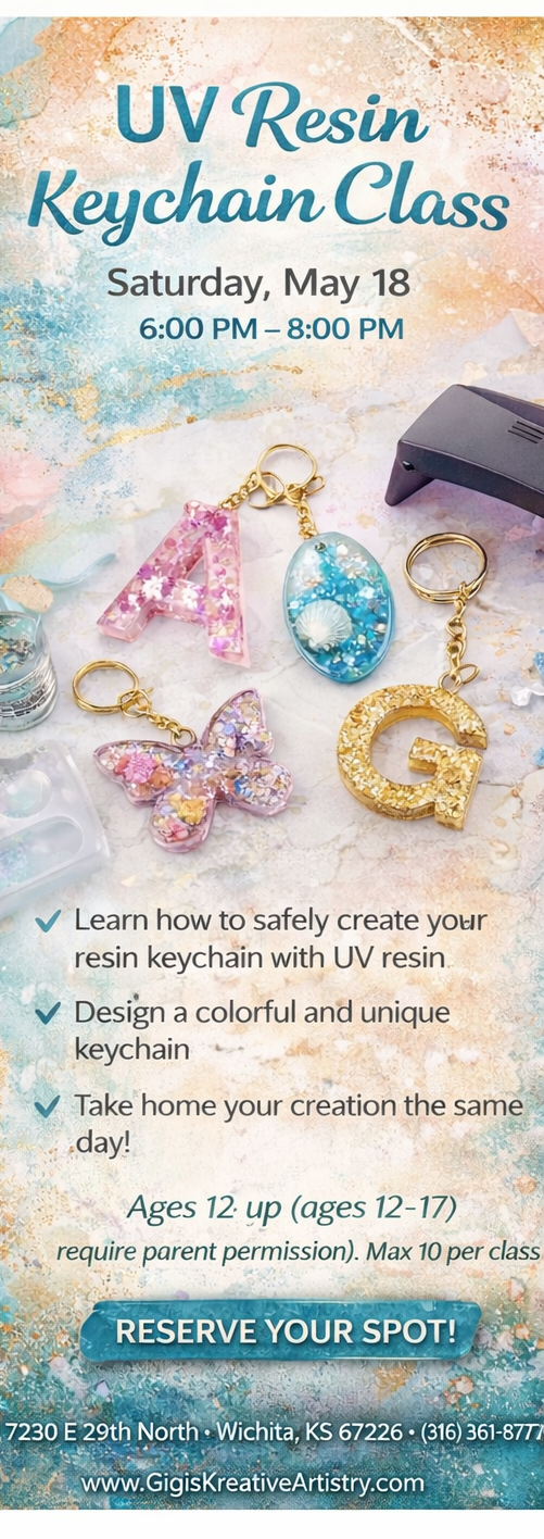 UV Resin Keychain Class ✨ | Beginner Friendly | Ages 12+