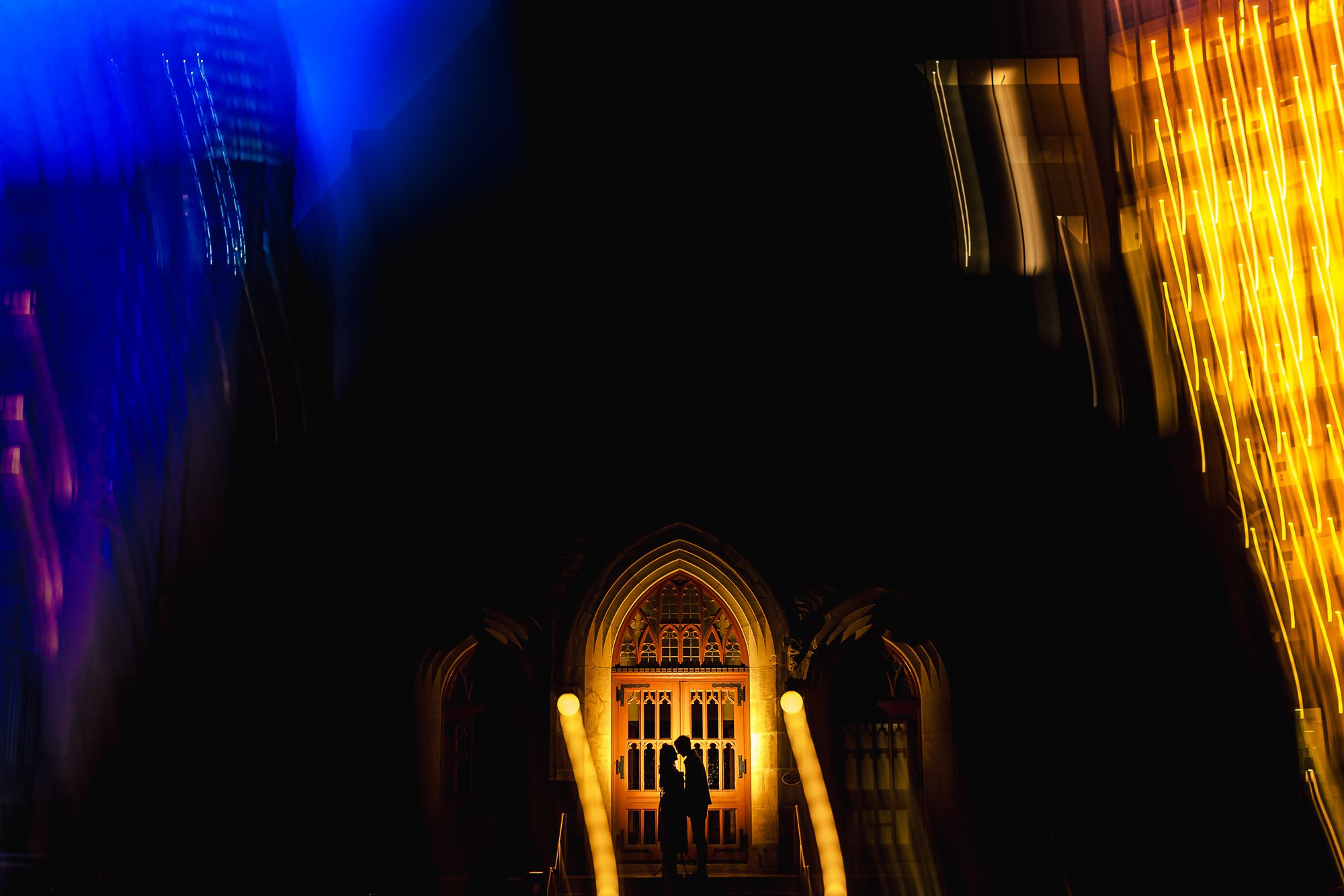 Throwback to a Bloor street engagement shoot in the fall. 
Off camera flash for the win! 

#artwithlight, #slateandflash #torontoweddingphotographer #getcreative