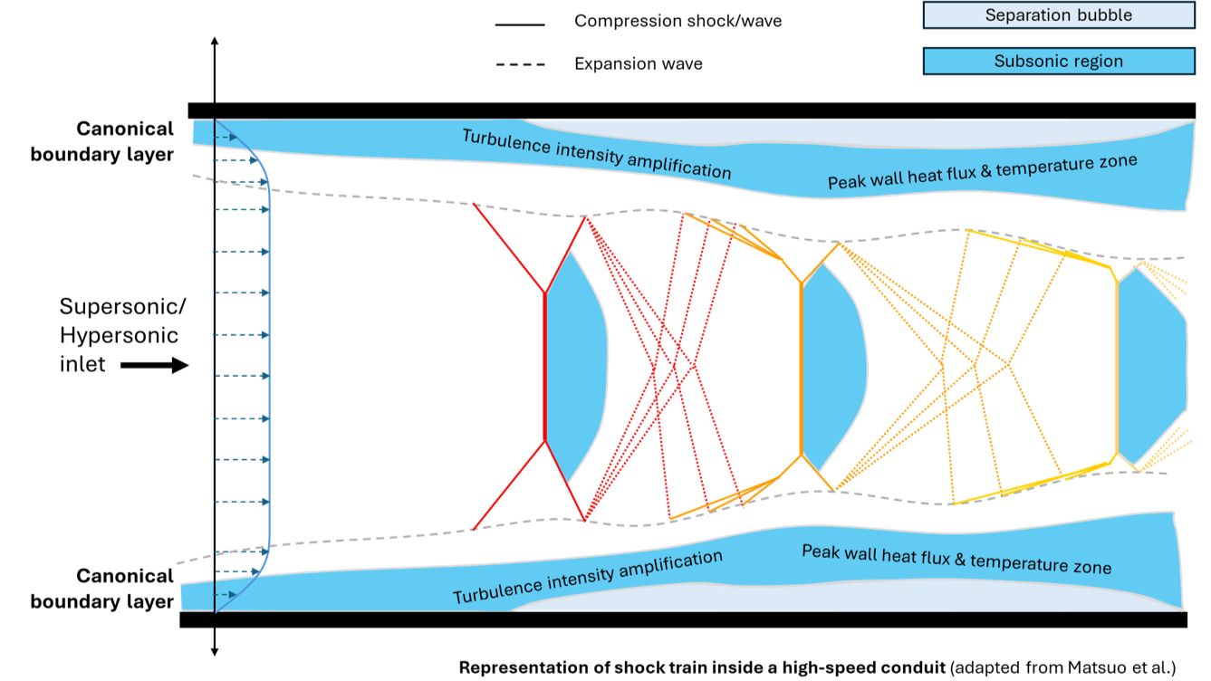 Shock-Boundary Layer Interaction: Shock Trains