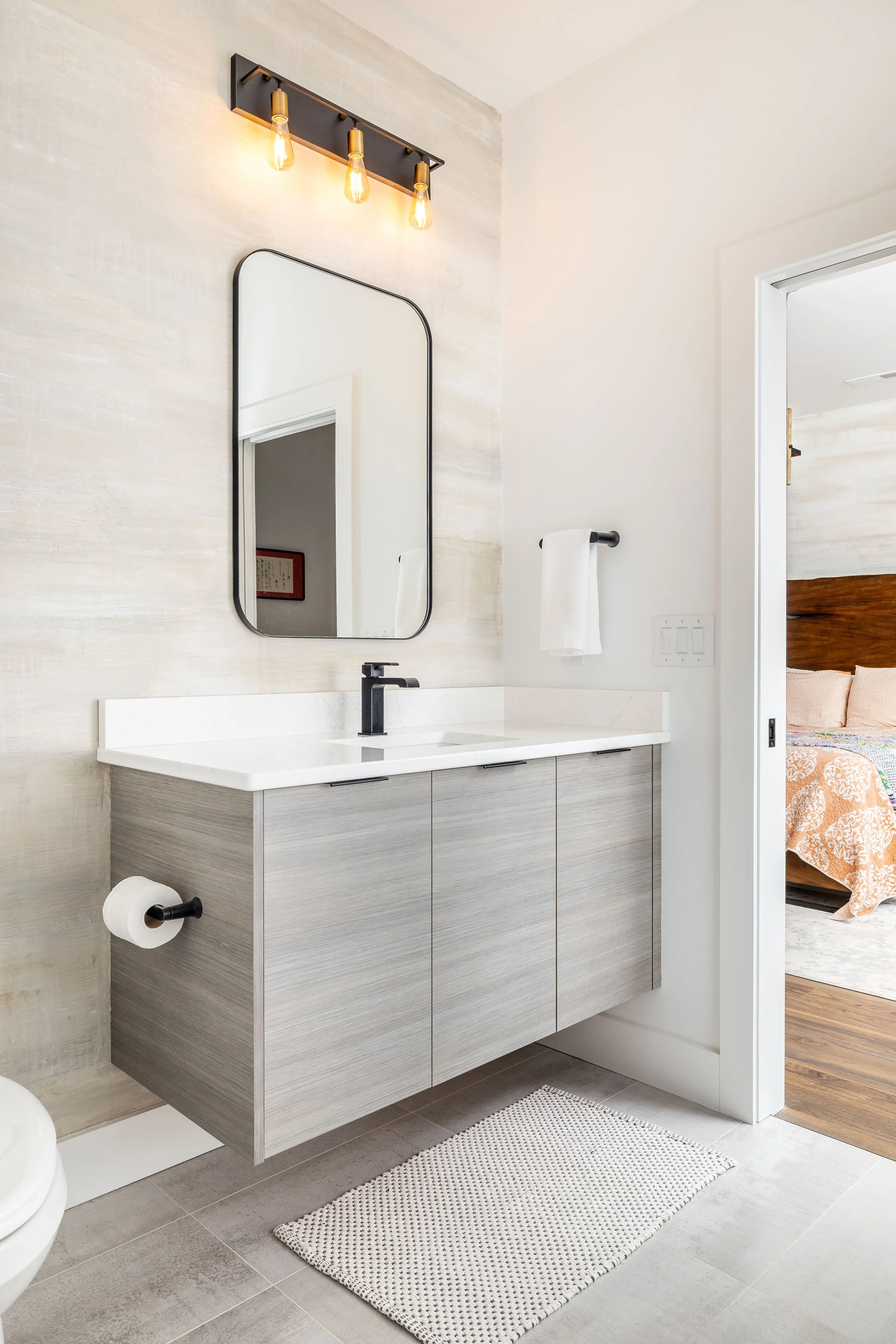 The Textured Gray Vanity