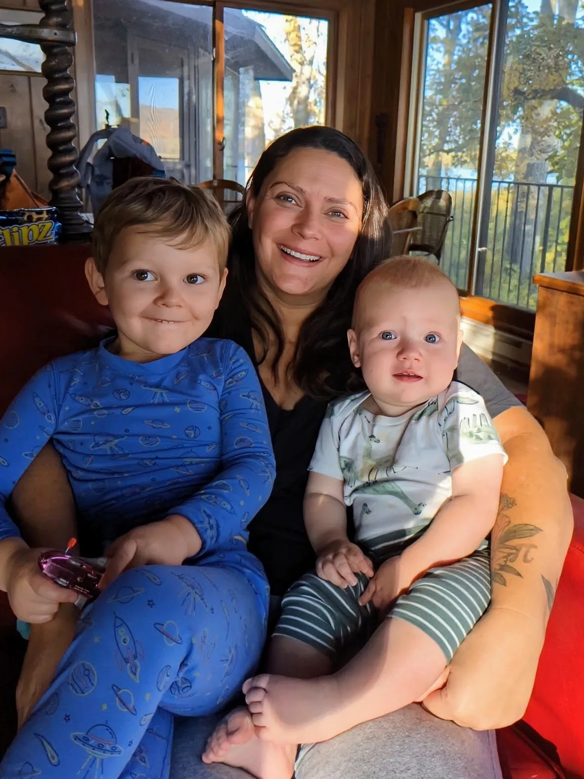 With Cousin and Auntie