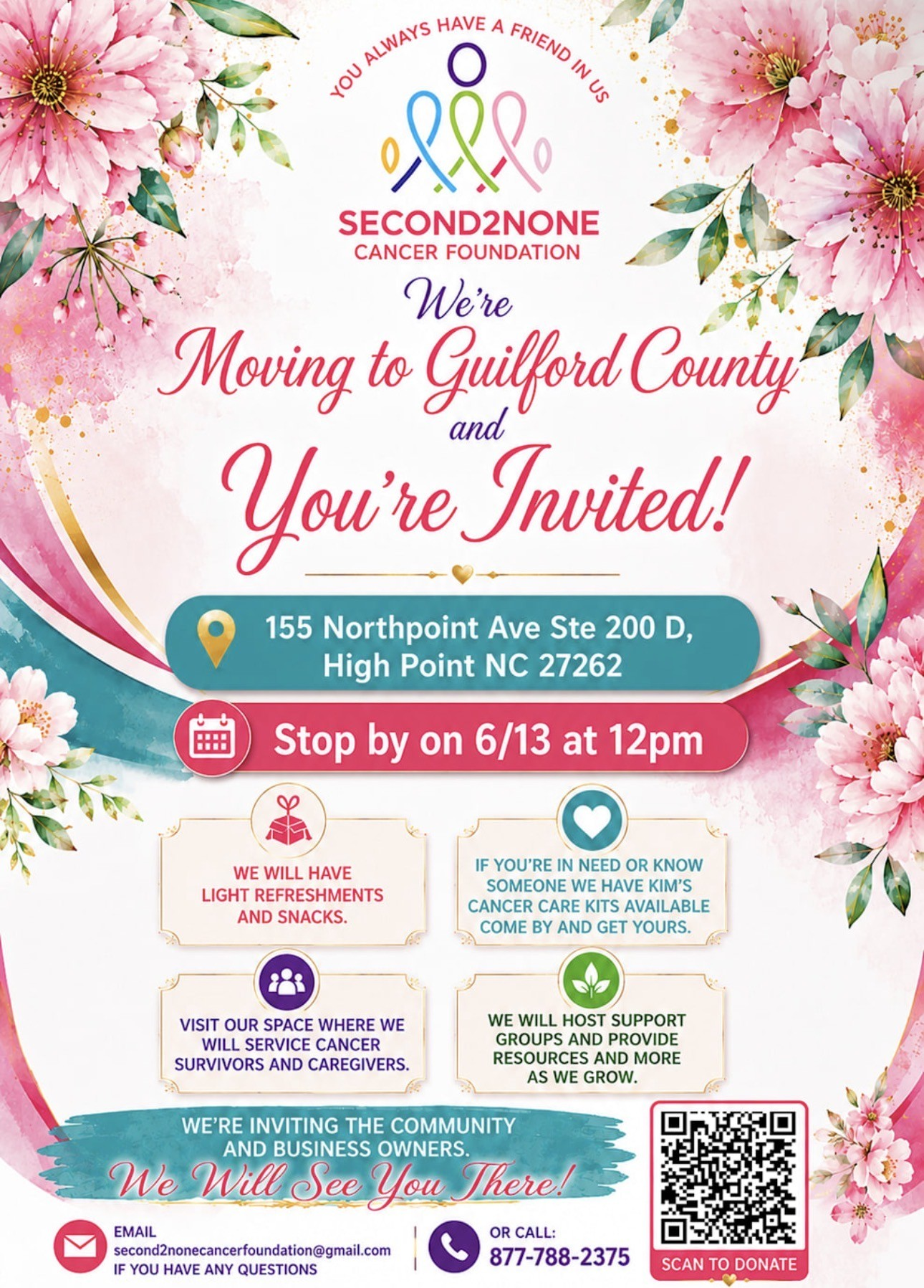 Second2None Cancer Foundation Headquarters Grand Opening