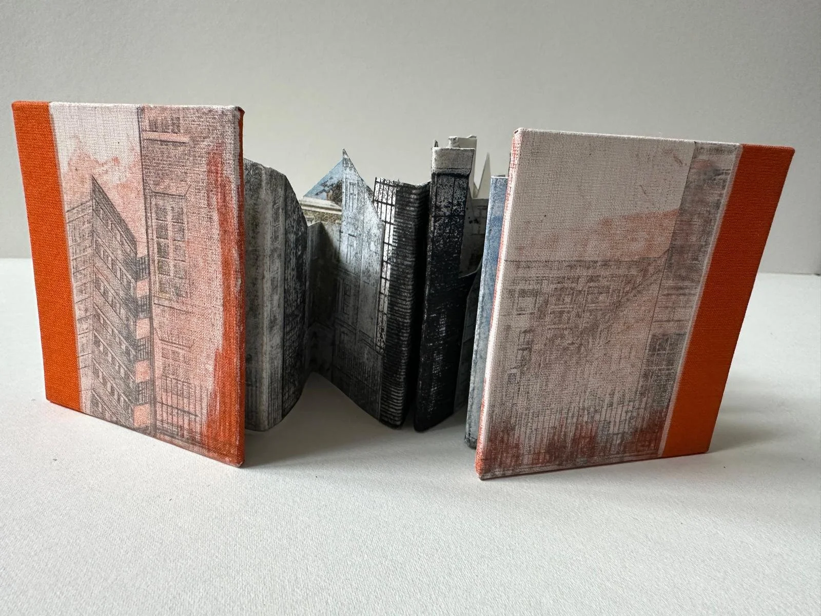 Untitled:
Concertina book with hand painted book cover.
1/1