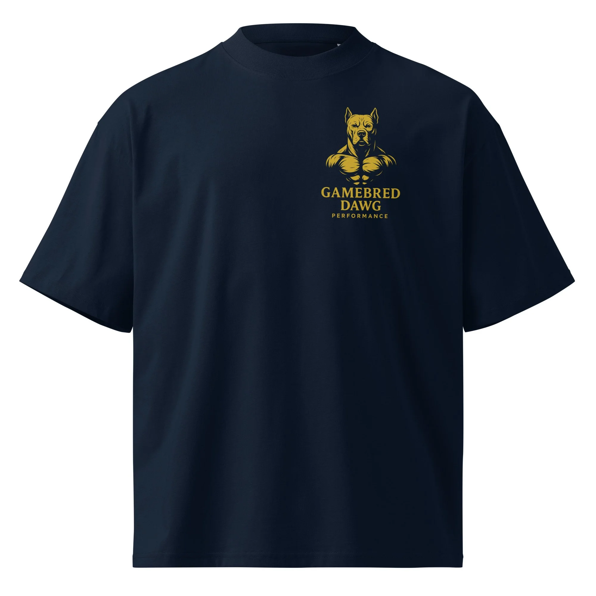 Unisex organic oversized high neck t-shirt