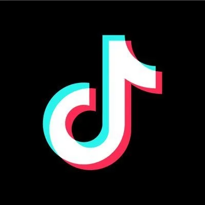 TikTok logo with a black background