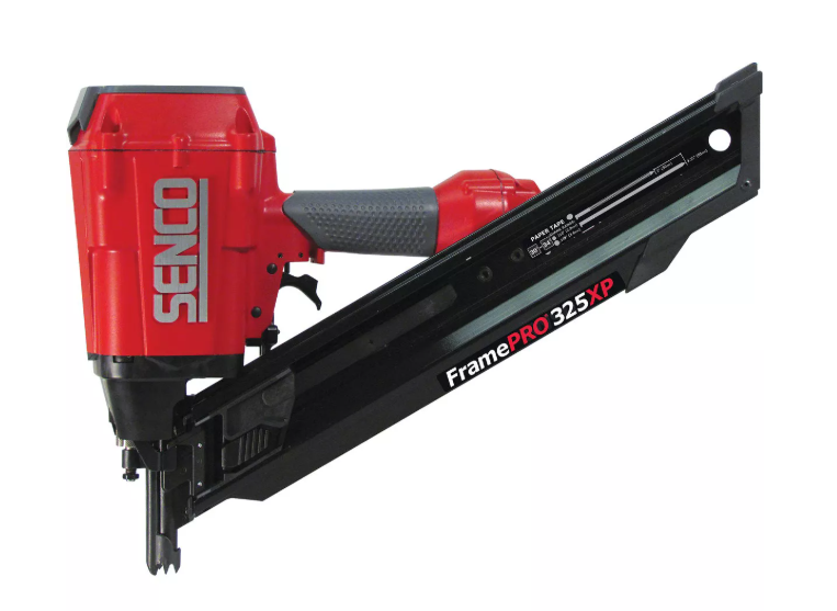 Pneumatic framing nailer designed for driving nails into wood framing and construction materials, available for rent at McKinleyville Ace Home & Garden Center.