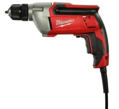 3/8-inch chuck electric drill with corded motor and ergonomic grip, available for rent at McKinleyville Ace Home & Garden Center.