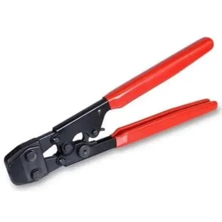 PEX crimp tool with long handles for securing PEX pipe fittings, available for rent at McKinleyville Ace Home & Garden Center.