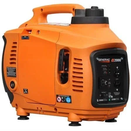Portable inverter generator with compact carry handle and control panel, available for rent at McKinleyville Ace Home & Garden Center.