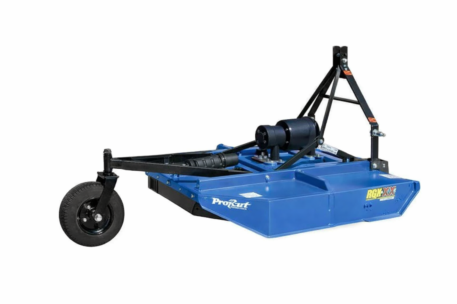 Three-point hitch rotary cutter attachment for tractors, available to rent at McKinleyville Ace Home & Garden Center.