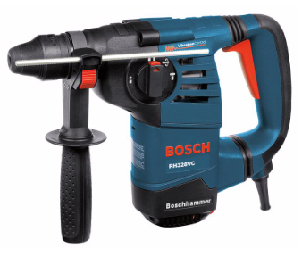 8-amp corded rotary hammer drill with 1-1/8 inch chuck and side support handle for drilling concrete and masonry, available for rent at McKinleyville Ace Home & Garden Center.