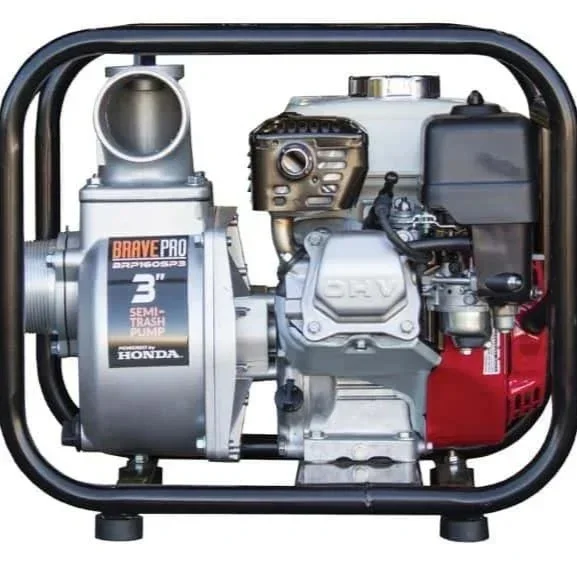 3-inch trash pump with gas engine and steel frame for pumping dirty water and debris, available for rent at McKinleyville Ace Home & Garden Center.