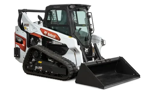 Bobcat T66 compact track loader with front bucket attachment for rental in McKinleyville